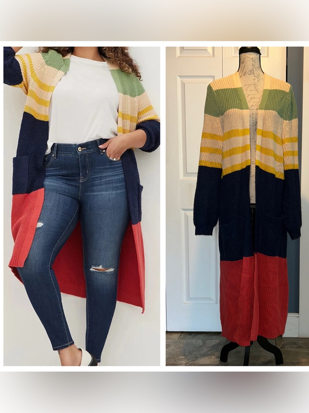 Torrid Volup Knit Cotton Blend Longline Open Front Cardigan Duster Sweater 2X
